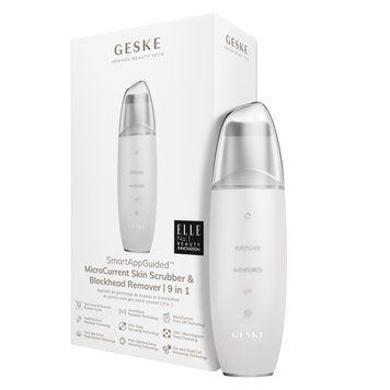 Микротоковый скраббер для кожи и устранение черных точек GESKE MicroCurrent Skin Scrubber&Blackhead Remover 9в1 white HB0150 фото