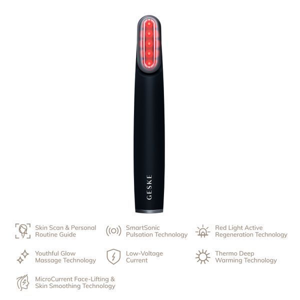 Устройство для укрепления и тонизации кожи лица с поворотной головкой GESKE Skin Firming Wand 7в1 black HB0438 фото