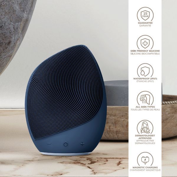 Електронна ультразвукова щітка для обличчя GESKE Sonic Facial Brush 5в1 midnight HB0067 фото