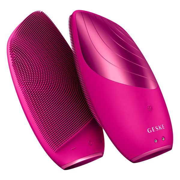 Электронная звуковая термо щетка для лица GESKE Sonic Thermo Facial Brush 6в1 magenta HB0076 фото