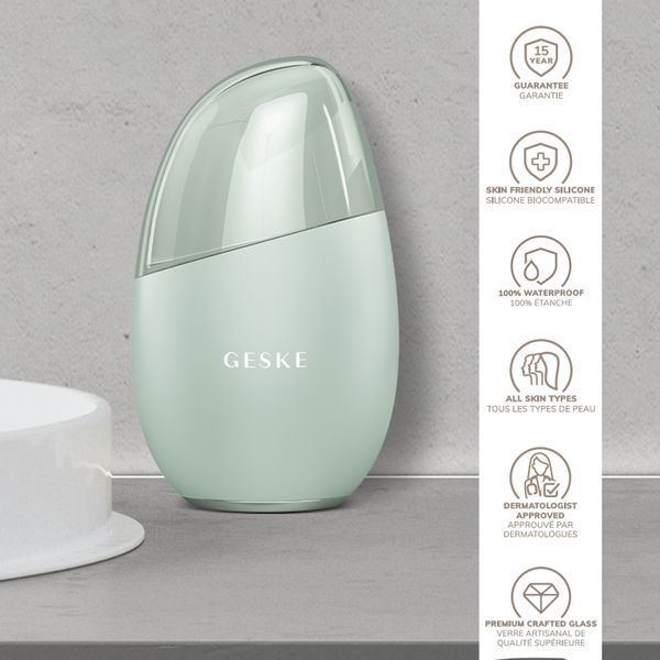 Массажер для лица GESKE Cool&Warm Eye and Face Massager 7в1 green HB0288 фото