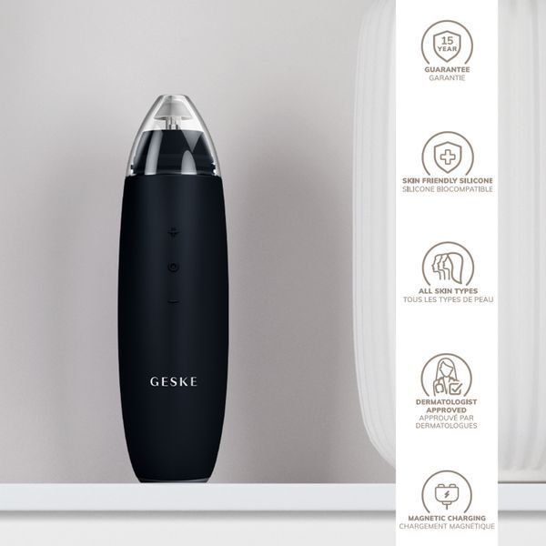 Мікродермабразійний пристрій для видалення чорних цяток GESKE MicroDermabrasion Blackhead Remover 7в1 black HB0566 фото