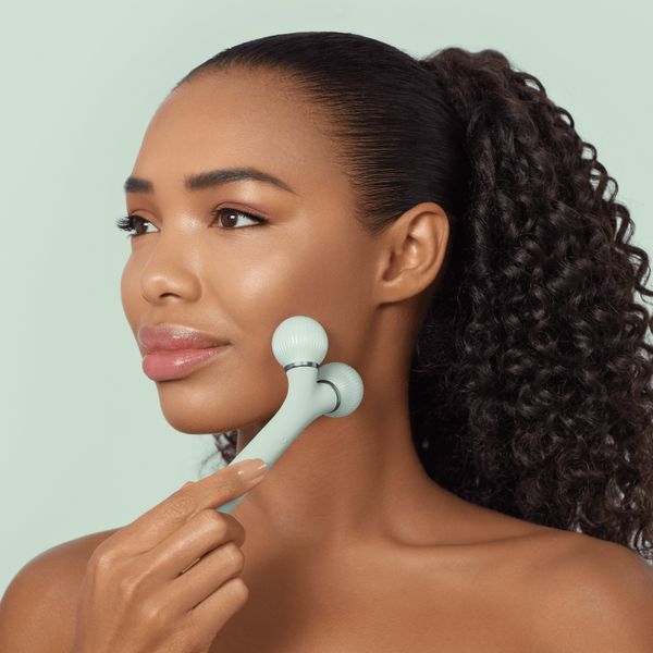 Электронный ультразвуковой ролик для лица GESKE Sonic Facial Roller 4в1 green HB0184 фото