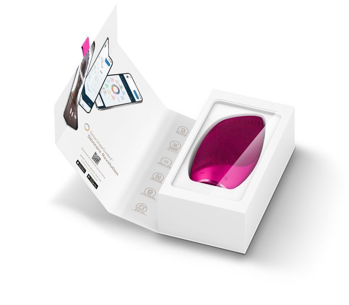 Электронная звуковая термо щетка для лица GESKE Sonic Thermo Facial Brush 6в1 magenta HB0076 фото