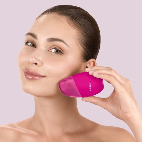 Массажер для лица GESKE Cool&Warm Eye and Face Massager 7в1 magenta HB0289 фото