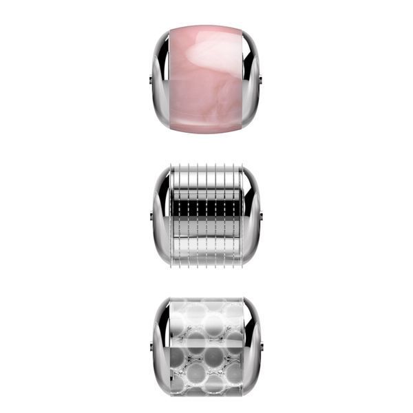 Електронний ролер для обличчя з мікроголками GESKE MicroNeedle Face Roller 9в1 gray HB0185 фото