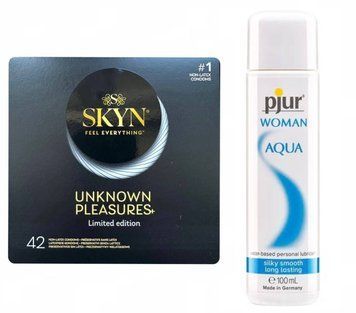 Набор SKYN Unknown Pleasures+ 42 шт и Лубрикант Pjur Woman Aqua 100 мл SOS118 фото