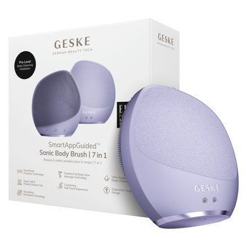 Ультразвукова щітка для тіла та інтенсивний пілінг GESKE Sonic Body Brush&Intensive Exfoliator 7в1 purple HB0358 фото