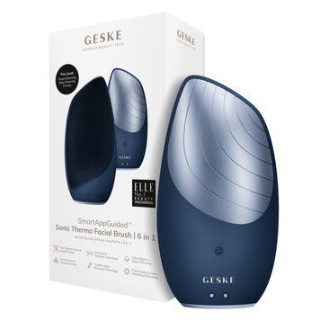 Электронная звуковая термо щетка для лица GESKE Sonic Thermo Facial Brush 6в1 midnight HB0078 фото