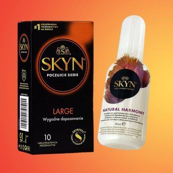 Комплект Skyn Large 10 шт + Лубрикант Skyn Natural Harmony 80 мл SOS4457 фото