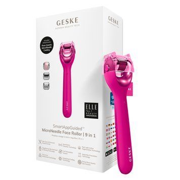 Электронный роллер для лица с микроиглами GESKE MicroNeedle Face Roller 9в1 magenta HB0186 фото