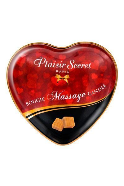 Массажная свеча сердце Plaisirs Secrets Caramel (35 мл) SO1871 фото