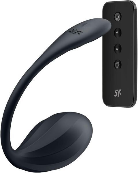 Виброяйцо Satisfyer Ribbed Petal Connect App Black SX1221 фото
