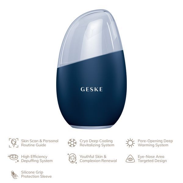Масажер для обличчя GESKE Cool&Warm Eye and Face Massager 7в1 midnight HB0290 фото