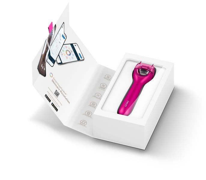 Электронный роллер для лица с микроиглами GESKE MicroNeedle Face Roller 9в1 magenta HB0186 фото