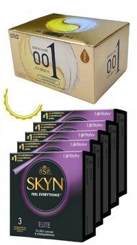Набор SKYN Elite 3x5 (15 шт) и OLO с термоэффектом, Лед и Пламя 001 10 шт SOS222 фото
