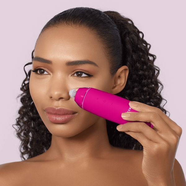 Мікродермабразійний пристрій для видалення чорних цяток GESKE MicroDermabrasion Blackhead Remover 7в1 magenta HB0569 фото