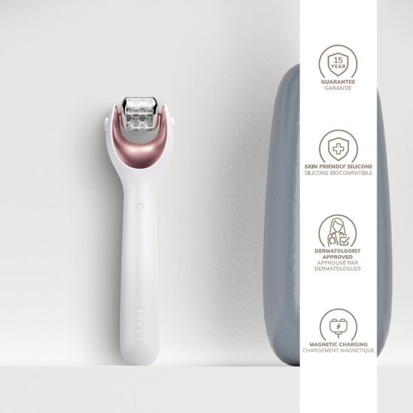 Електронний ролер для обличчя з мікроголками GESKE MicroNeedle Face Roller 9в1 starlight HB0187 фото