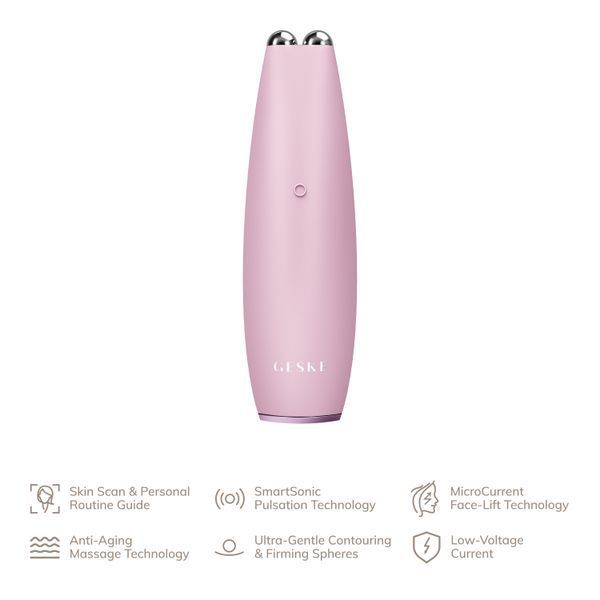 Микротоковая ручка для подтяжки лица GESKE MicroCurrent Face-Lift Pen 6в1 pink HB0126 фото