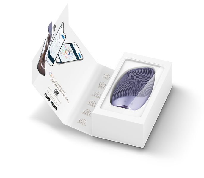 Електронна звукова термо щітка для обличчя GESKE Sonic Thermo Facial Brush 6в1 purple HB0079 фото