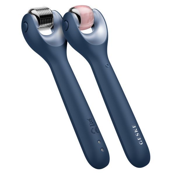 Електронний ролер для обличчя з мікроголками GESKE MicroNeedle Face Roller 9в1 midnight HB0188 фото