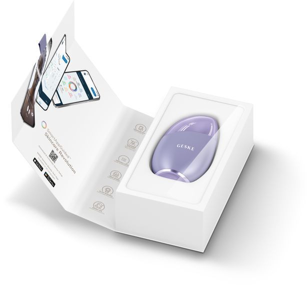 Масажер для обличчя GESKE Cool&Warm Eye and Face Massager 7в1 purple HB0292 фото
