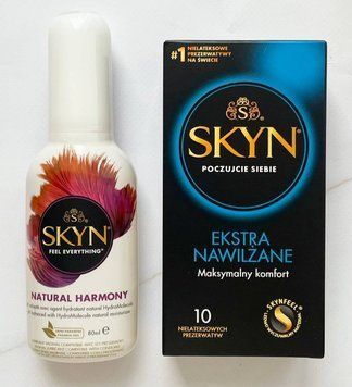 Комплект SKYN Exstra Lube 10 шт + Лубрикант Skyn Natural Harmony 80 мл SOS2091 фото