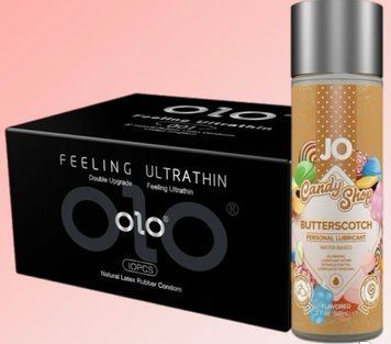 Набор OLO - ультратонкий -001 (10 штук) + Лубрикант System JO Butterscotch (60 мл) SOS4564 фото