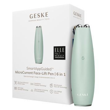 Микротоковая ручка для подтяжки лица GESKE MicroCurrent Face-Lift Pen 6в1 green HB0129 фото