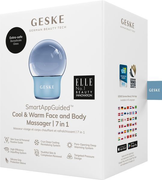 Массажер для лица и тела GESKE Cool&Warm Face and Body Massager 7в1 aquamarine HB0296 фото