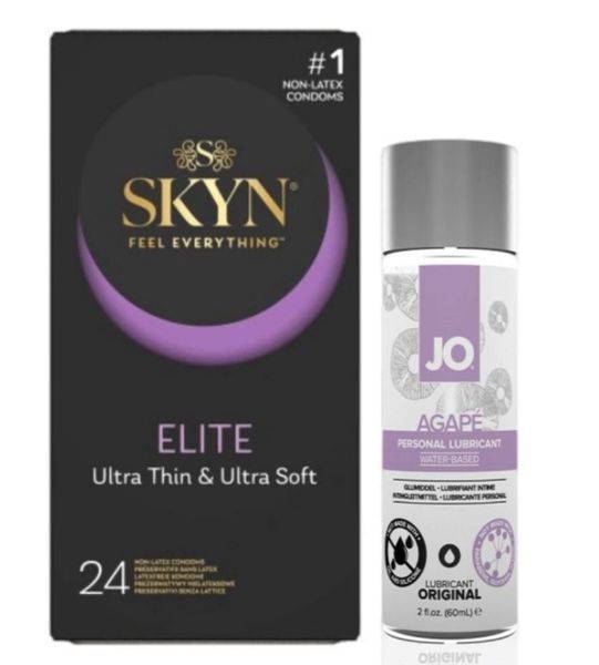 Набір SKYN Elite, 24 шт + лубрикант на водній основі System JO AGAPE ORIGINAL, 60 мл SKYN36 фото