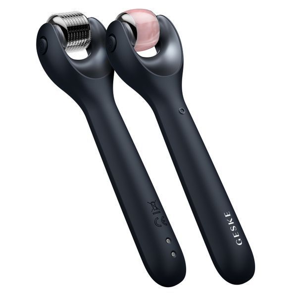Електронний ролер для обличчя з мікроголками GESKE MicroNeedle Face Roller 9в1 black HB0190 фото