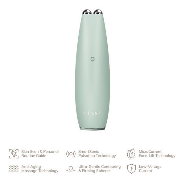 Мікрострумова ручка для підтяжки обличчя GESKE MicroCurrent Face-Lift Pen 6в1 green HB0129 фото