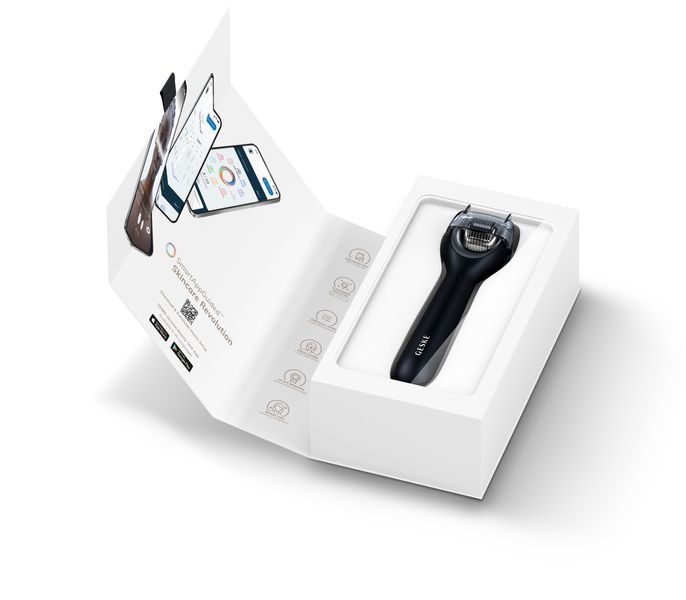 Електронний ролер для обличчя з мікроголками GESKE MicroNeedle Face Roller 9в1 black HB0190 фото