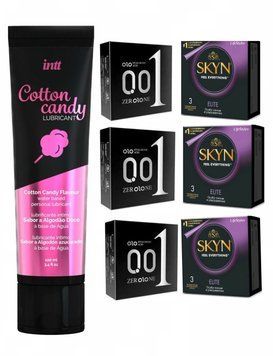 Комплект Skyn Elite 9 штук + OLO Feeling Ultrathin 9 шт + Лубрикант Intt Cotton Candy (100 мл) SOS1843 фото
