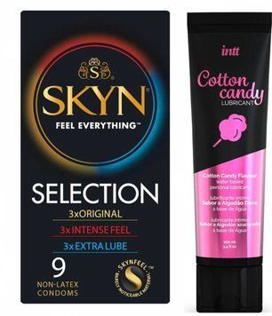 Набор : Skyn Selection 9 шт и Лубрикант Intt Cotton Candy (100 мл) SOS64 фото