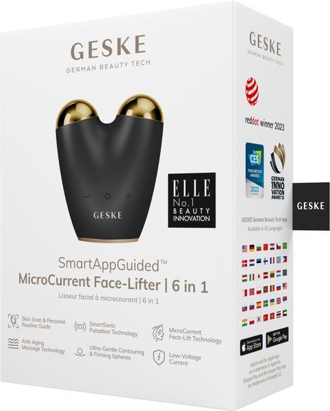 Мікрострумовий підтягувач обличчя GESKE MicroCurrent Face-Lifter 6в1 gray HB0130 фото