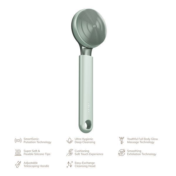 Ультразвукова щітка для всього тіла GESKE Sonic Full-Body Brush&Intensive Exfoliator 8в1 green HB0376 фото