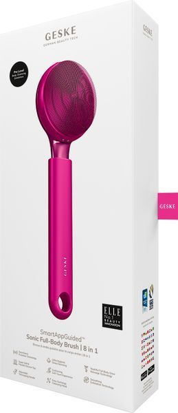 Ультразвукова щітка для всього тіла GESKE Sonic Full-Body Brush&Intensive Exfoliator 8в1 magenta HB0377 фото