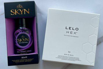 Набір LELO HEX Original 36 Pack, тонкі та суперміцні + Лубрикант Skyn All Night Long 80 мл на силіконовій основі SOS1214 фото