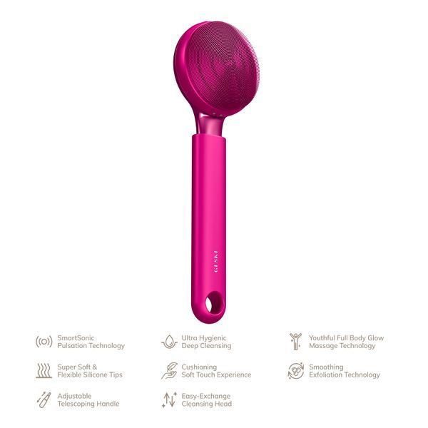 Ультразвукова щітка для всього тіла GESKE Sonic Full-Body Brush&Intensive Exfoliator 8в1 magenta HB0377 фото