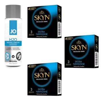 Набір SKYN Extra Lube, 9 шт + лубрикант на водній основі System JO H2O ORIGINAL, 60 мл SKYN39 фото