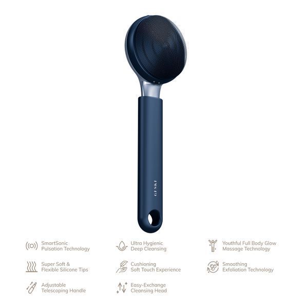 Ультразвукова щітка для всього тіла GESKE Sonic Full-Body Brush&Intensive Exfoliator 8в1 midnight HB0378 фото