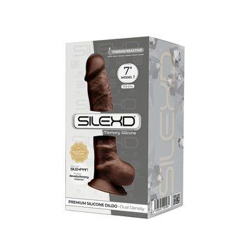 Фалоімітатор SilexD Johnny Brown (MODEL 1 size 7in), двошаровий, силікон +Silexpan, діаметр 3,5 см SO5021 фото