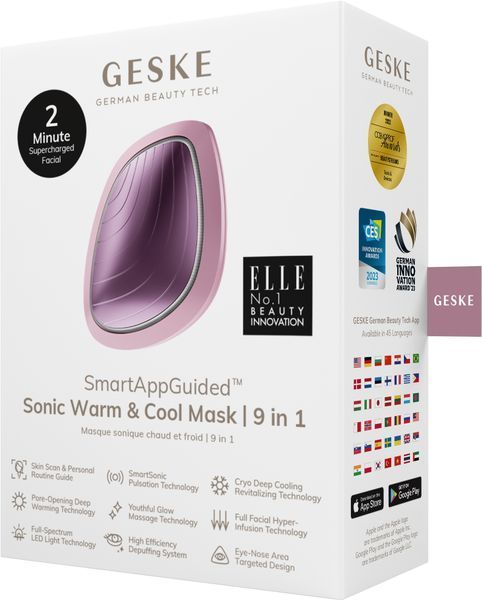 Ультразвуковая маска тепло и холод GESKE Sonic Warm & Cool Mask 9 в 1 pink HB0104 фото