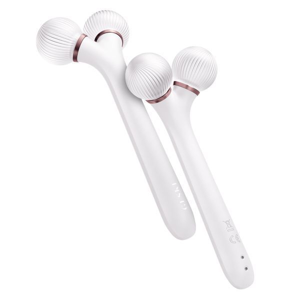 Електронний ультразвуковий ролик для обличчя GESKE Sonic Facial Roller 4в1 starlight HB0176 фото