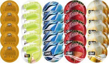 Набір з 25 шт ONE Legend XL + ONE Color + ONE Fresh Mint + ONE Chocolate Strawberry + ONE Banana Split SOS8279 фото