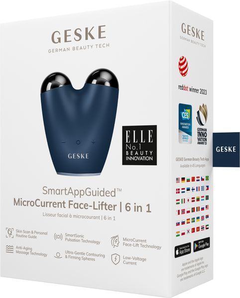 Мікрострумовий підтягувач обличчя GESKE MicroCurrent Face-Lifter 6в1 midnight HB0133 фото