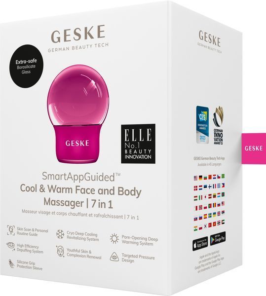 Масажер для обличчя і тіла GESKE Cool&Warm Face and Body Massager 7в1 magenta HB0300 фото