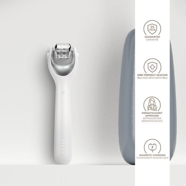 Електронний ролер для обличчя з мікроголками GESKE MicroNeedle Face Roller 9в1 white HB0194 фото